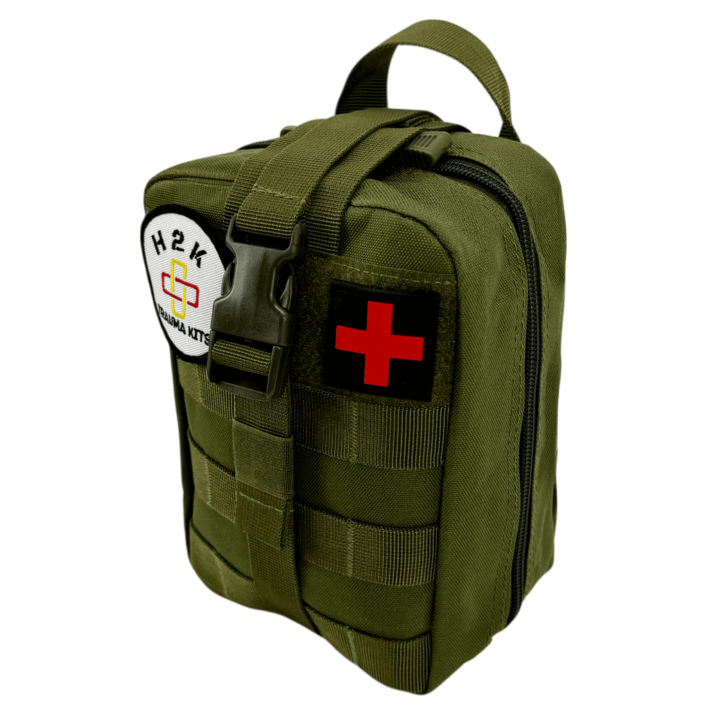 H2K ESSENTIAL TRAUMA KIT GREEN  SIDE PROFILE