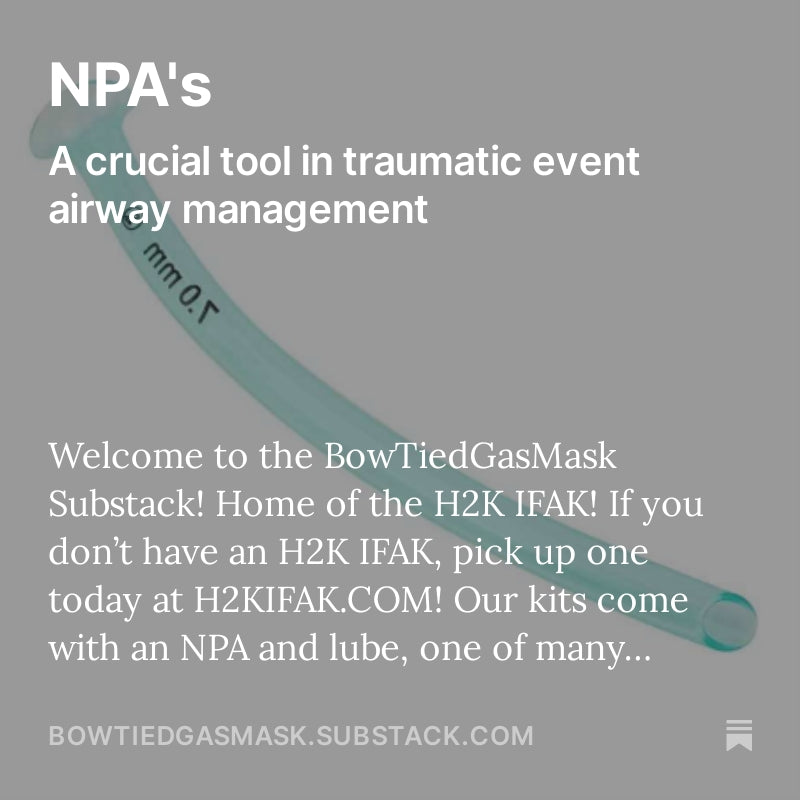 NPA's: A crucial tool in traumatic event airway management